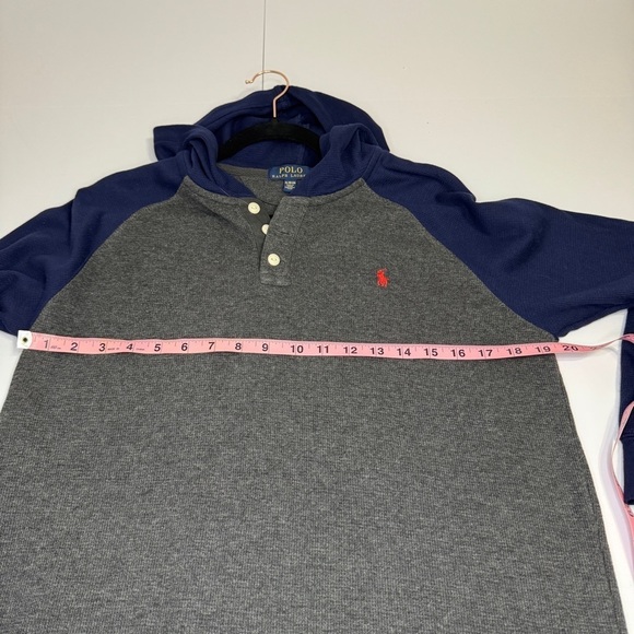 Polo Ralph Lauren XL (18-20) Boys Gray Knit Sweater Pullover Hoodie - Picture 4 of 8